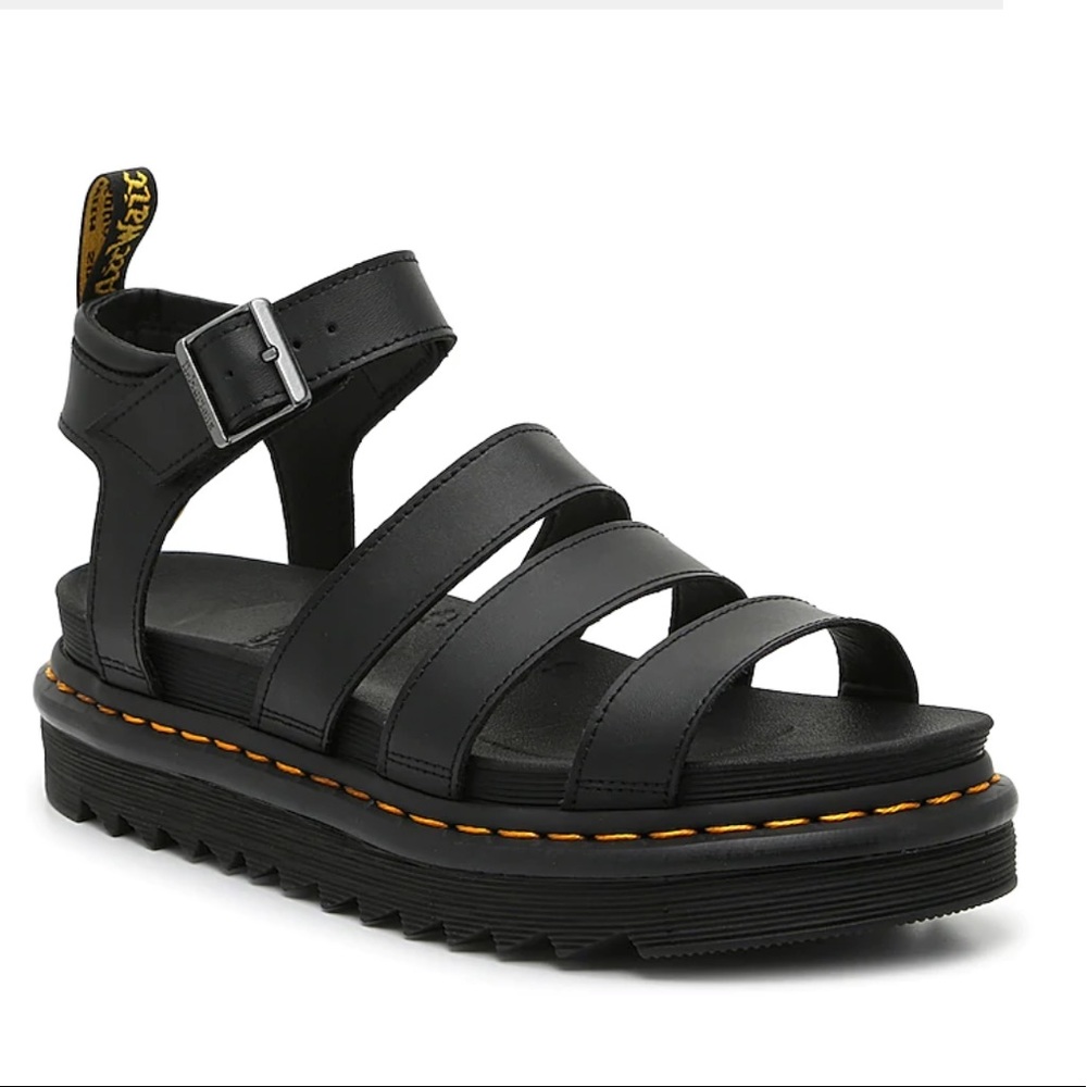 New Dr. Martens Black Blaire Platform Sandals